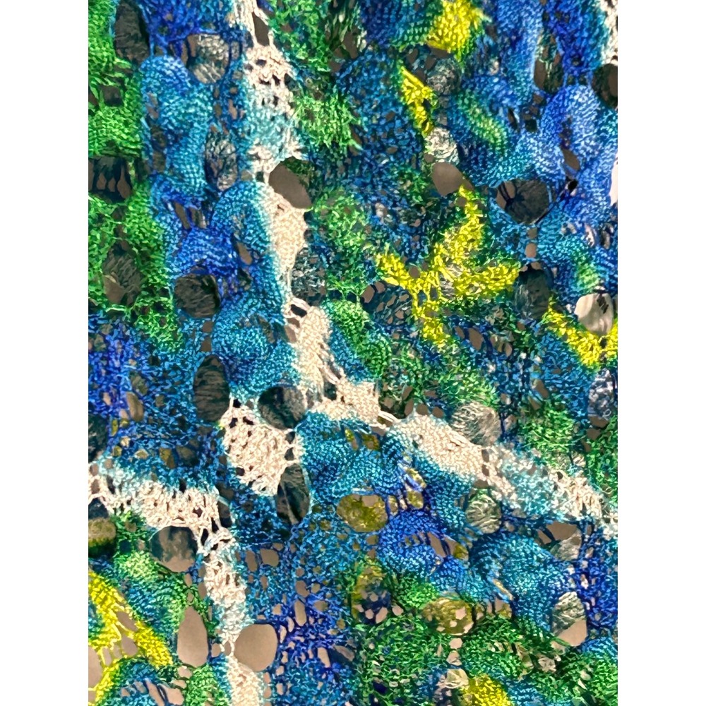 Ruby Rd. Blue Green Patterned Open-Front Cardigan Sweater - Picture 6 of 8